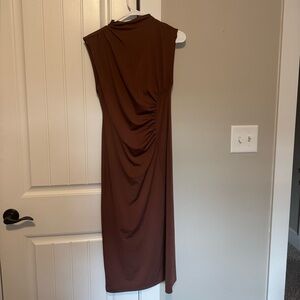 H&M Brown Midi Dress